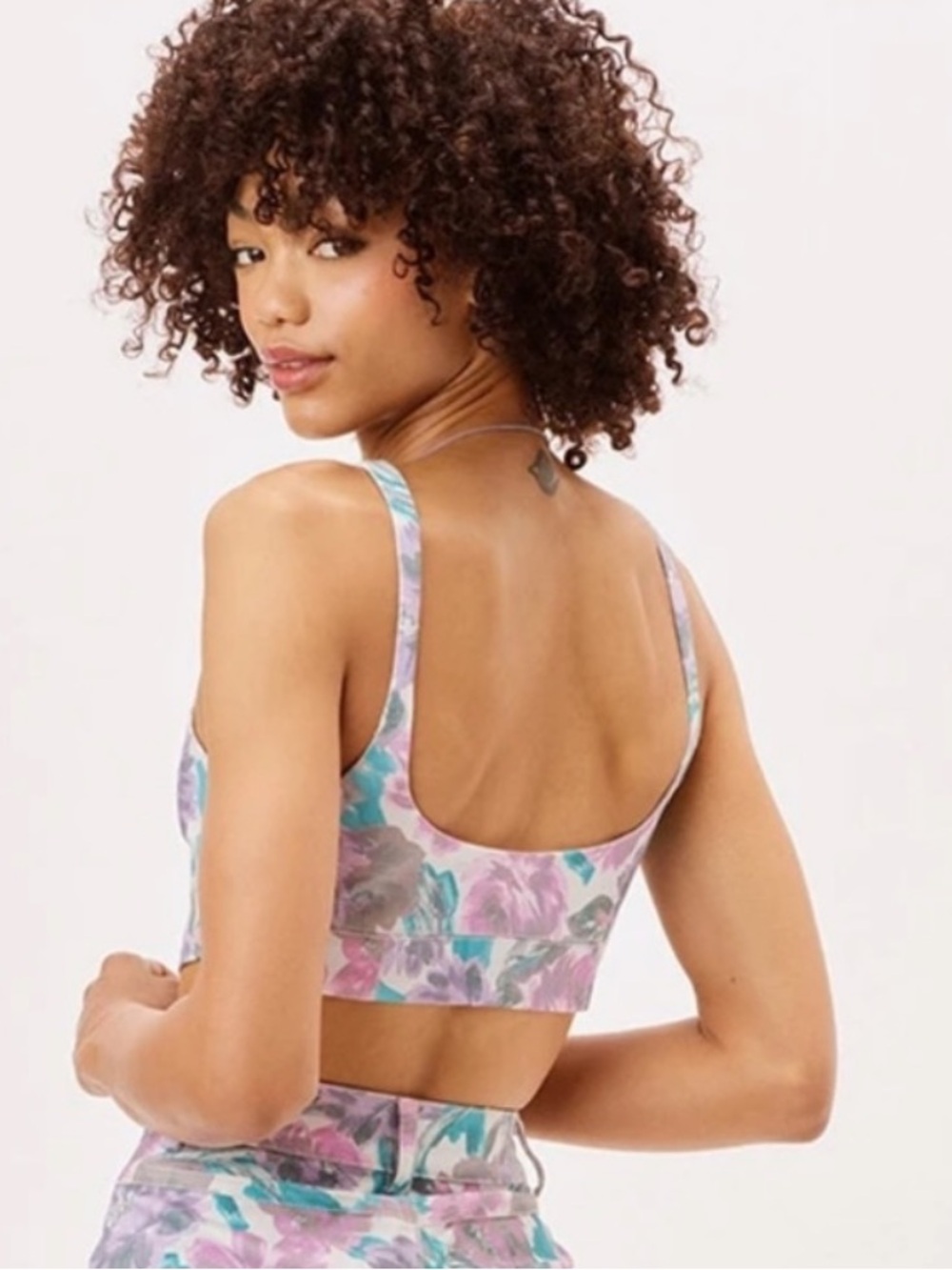 For Love & Lemons Floral Corset Crop Top XS β Lace-Up Bustier Summer Chic - Picture 2 of 10